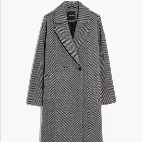 Madewell Averdon Coat in Herringbone Insuluxe Fabric - Picture 5 of 8